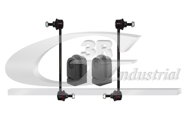 3RG Reparatursatz, Stabilisatorkoppelstange 61628 Vorderachse beidseitig für RENAULT