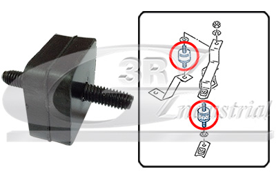3RG Lagerung, Kühler 80703 für VW