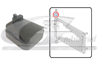 3RG Lagerung, Kühler 80708 oben für VW