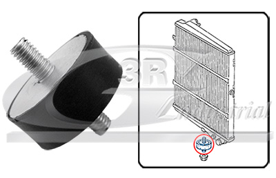3RG Lagerung, Kühler 80701 für VW
