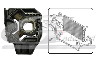 3RG Lagerung, Kühler 86701 unten für VW