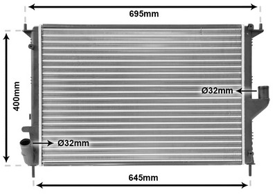 VAN WEZEL 43002477 Kühler für Motorkühlung Motorkühler Autokühler - Bild 3