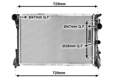 VAN WEZEL 30002575 Kühler für Motorkühlung Motorkühler Autokühler - Bild 4