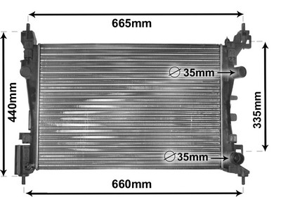 VAN WEZEL 37002408 Kühler für Motorkühlung Motorkühler Autokühler für Opel - Bild 4