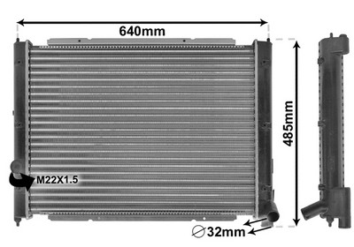 VAN WEZEL 58002034 Kühler für Motorkühlung Motorkühler Autokühler für VW - Bild 3