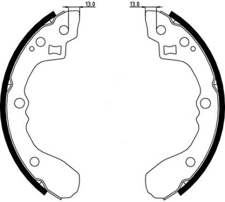 A.B.S. 9080 Bremsbackensatz 4 Bremsbacken Trommelbremse für Kia - Bild 4