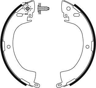 A.b.s. Bremsbackensatz 8657 Für Mitsubishi