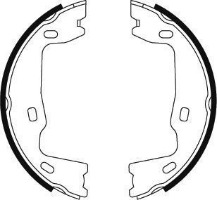 A.B.S. Bremsbackensatz, Feststellbremse 8786 für Opel SAAB CHEVROLET