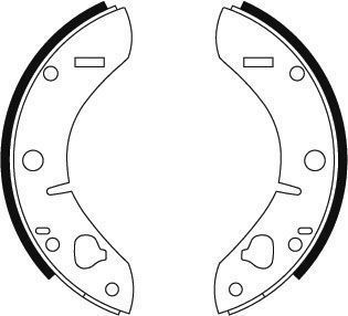 Bremsbackensatz für Trommelbremse Ø 203 mm 38 mm A.B.S. für SAAB 96 - Bild 3