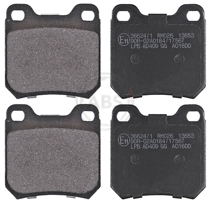 A.B.S. Bremsbelagsatz, Scheibenbremse 366241 für TALBOT Opel SAAB Vaughall Volvo CHEVROLET CADILLAC VAG