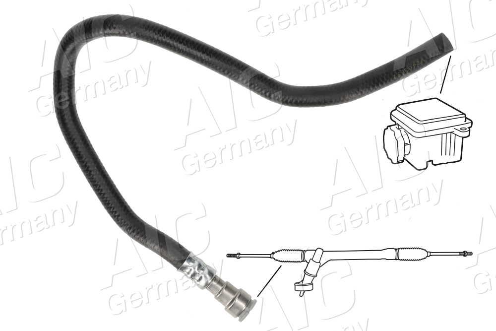 AIC Hydraulikschlauch, Lenkung Premium Quality, Erstausrüsterqualität 58569 von Kühlrohr nach Ausgleichsbehälter für BMW