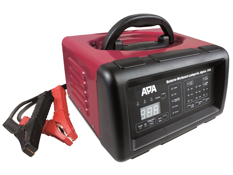 APA Batterieladegerät Werkstattladegerät digital mit Starthilfe - 20 Ampere 16623