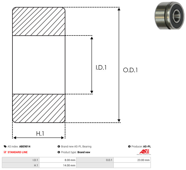 As-Pl Lager Abe9014 Für Mitsubishi