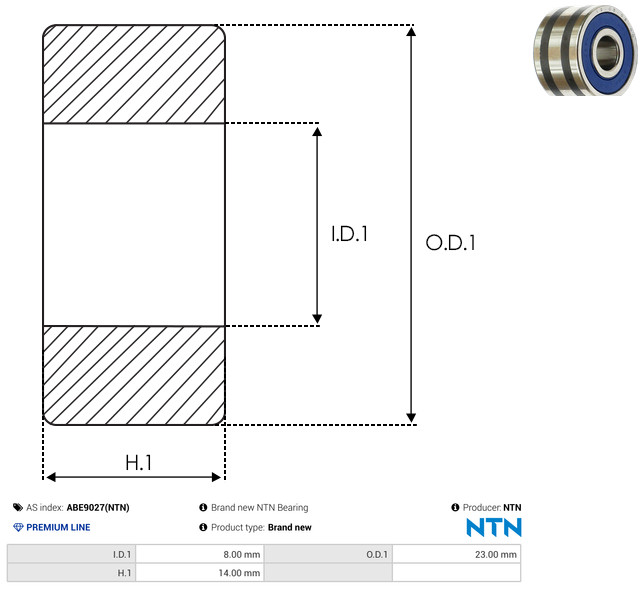 AS-PL Lager ABE9027(NTN) für MITSUBISHI Suzuki