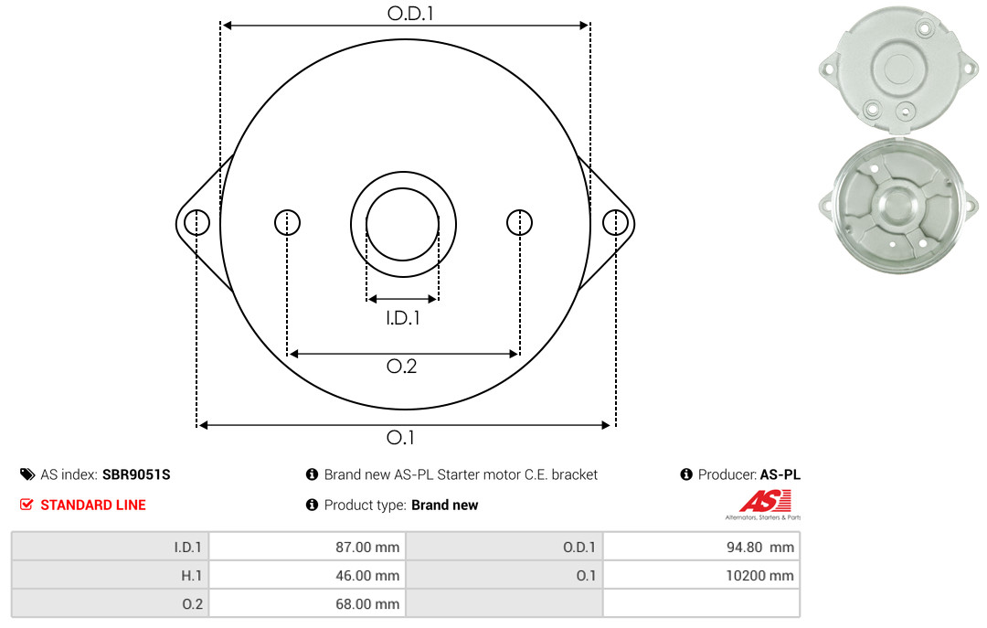 AS-PL Starterdeckel, Vergaser sbr9051s