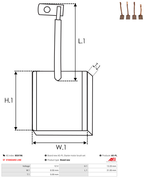AS-PL Kohlebürste, Starter bsx196