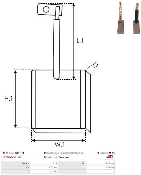 AS-PL Kohlebürste, Starter jsx5152
