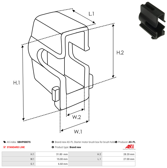 AS-PL Reparatursatz, Starter sbhp0007s