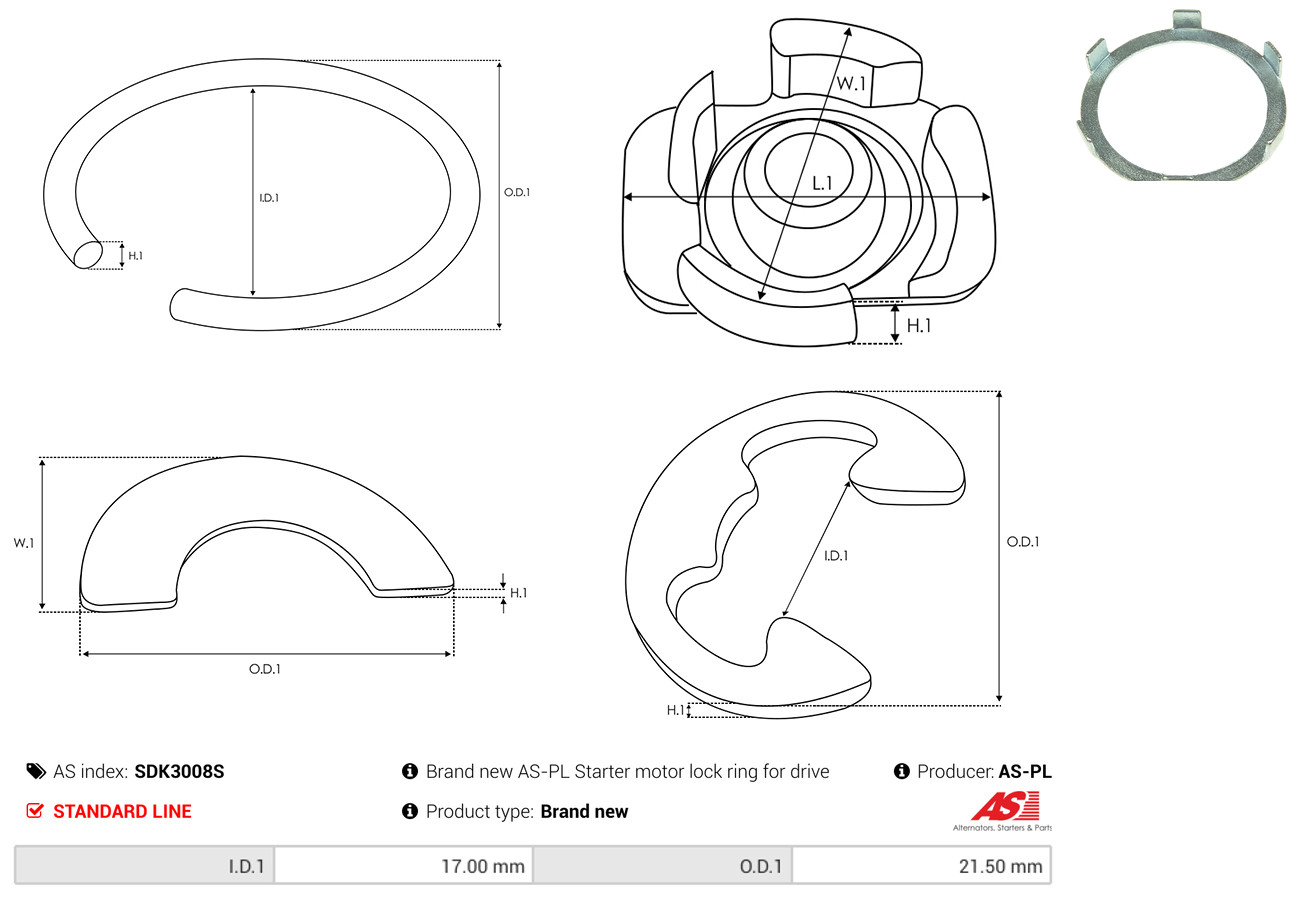 AS-PL sdk3008s 21,50mm