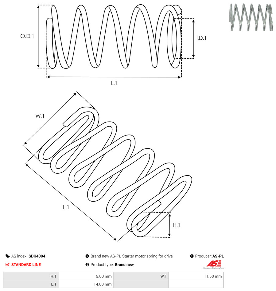 AS-PL Reparatursatz, Starter sdk4004