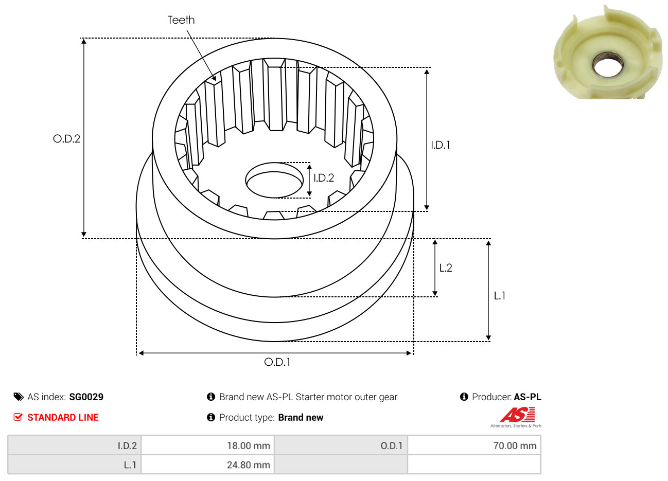 AS-PL Reparatursatz, Starter sg0029 für VW