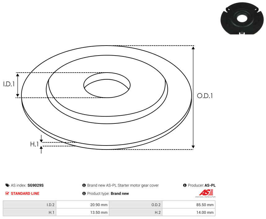 AS-PL Reparatursatz, Starter sg9029s
