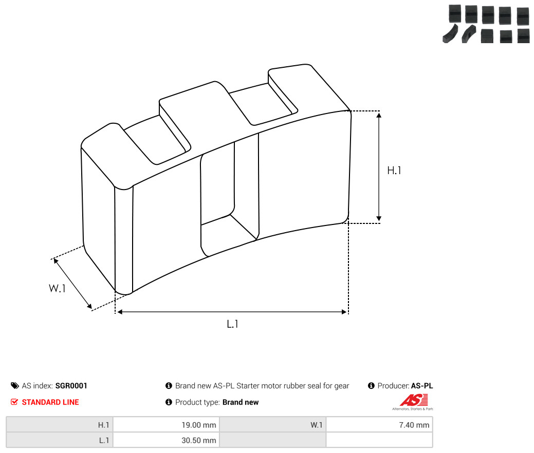 AS-PL Reparatursatz, Starter sgr0001