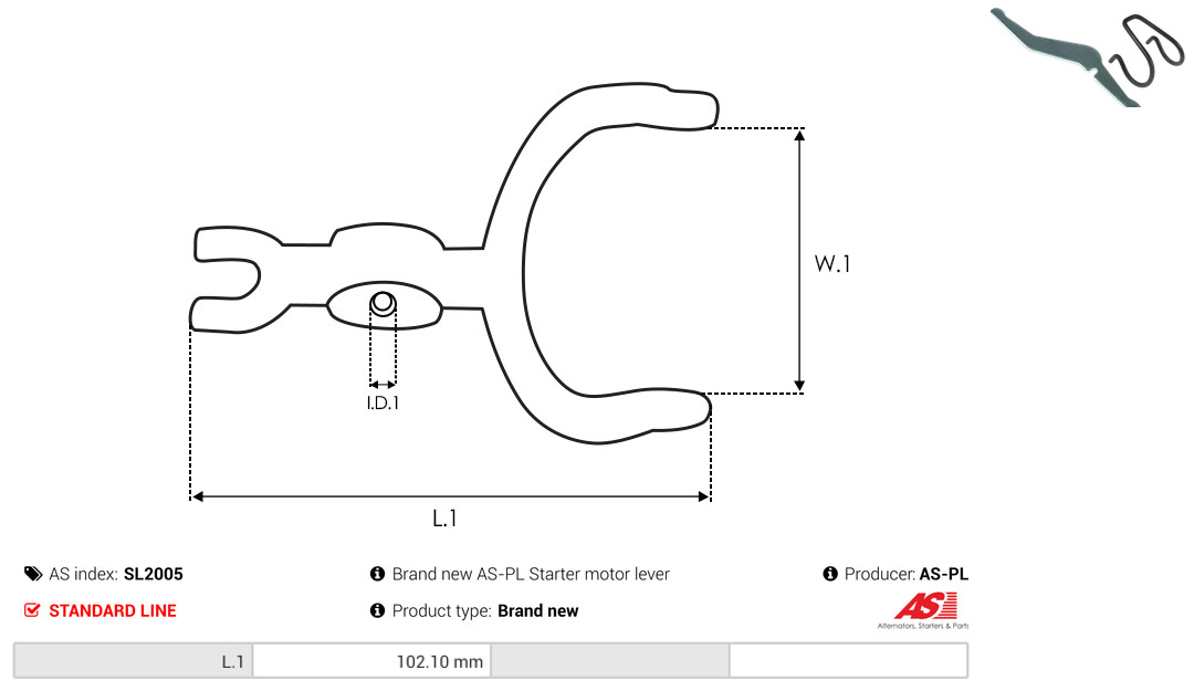 AS-PL Reparatursatz, Starter sl2005
