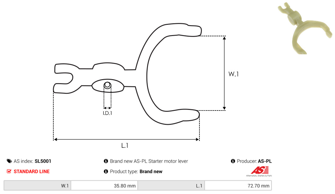 AS-PL Reparatursatz, Starter sl5001