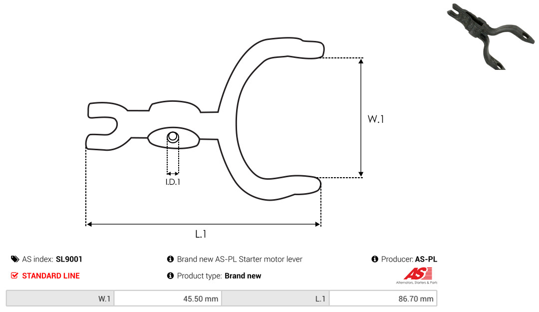 AS-PL Reparatursatz, Starter sl9001 für Ford