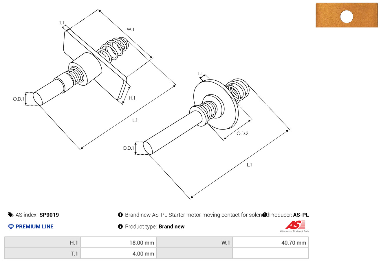 AS-PL Reparatursatz, Starter sp9019