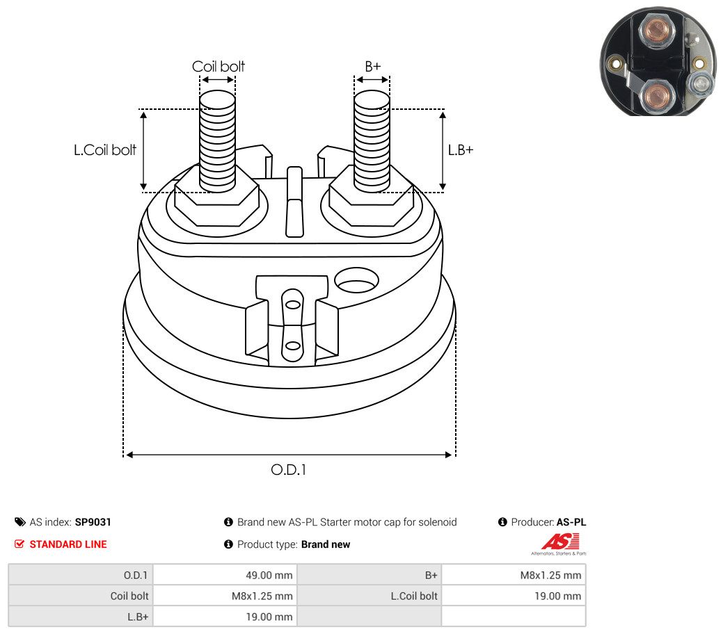 AS-PL Reparatursatz, Starter sp9031