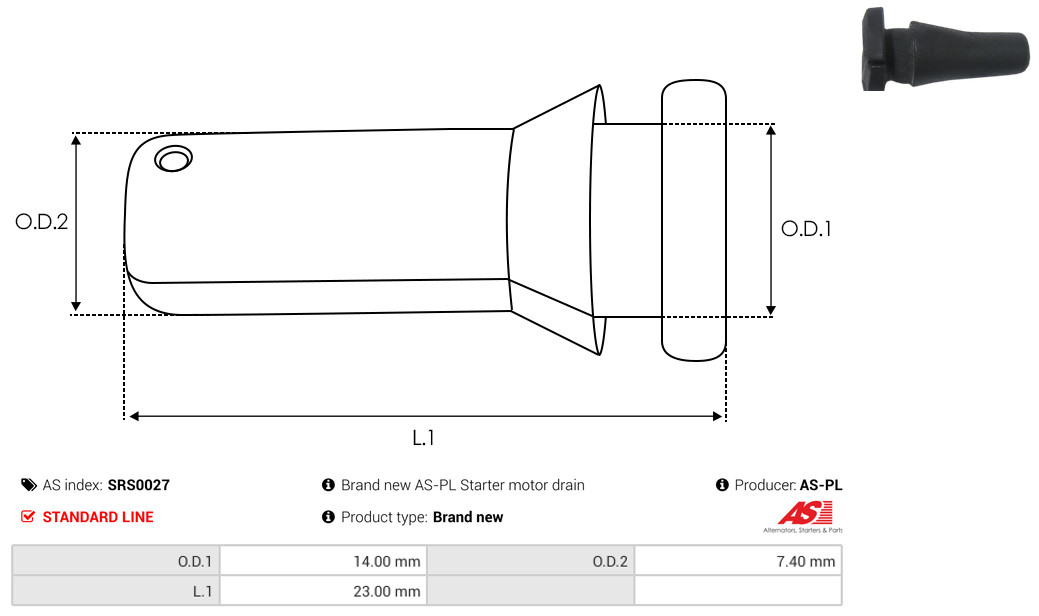 AS-PL Reparatursatz, Starter srs0027 140mm