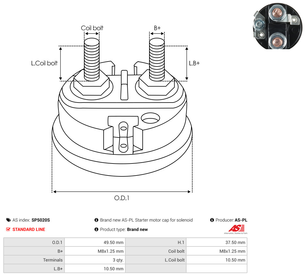 AS-PL Reparatursatz, Starter sp5020s