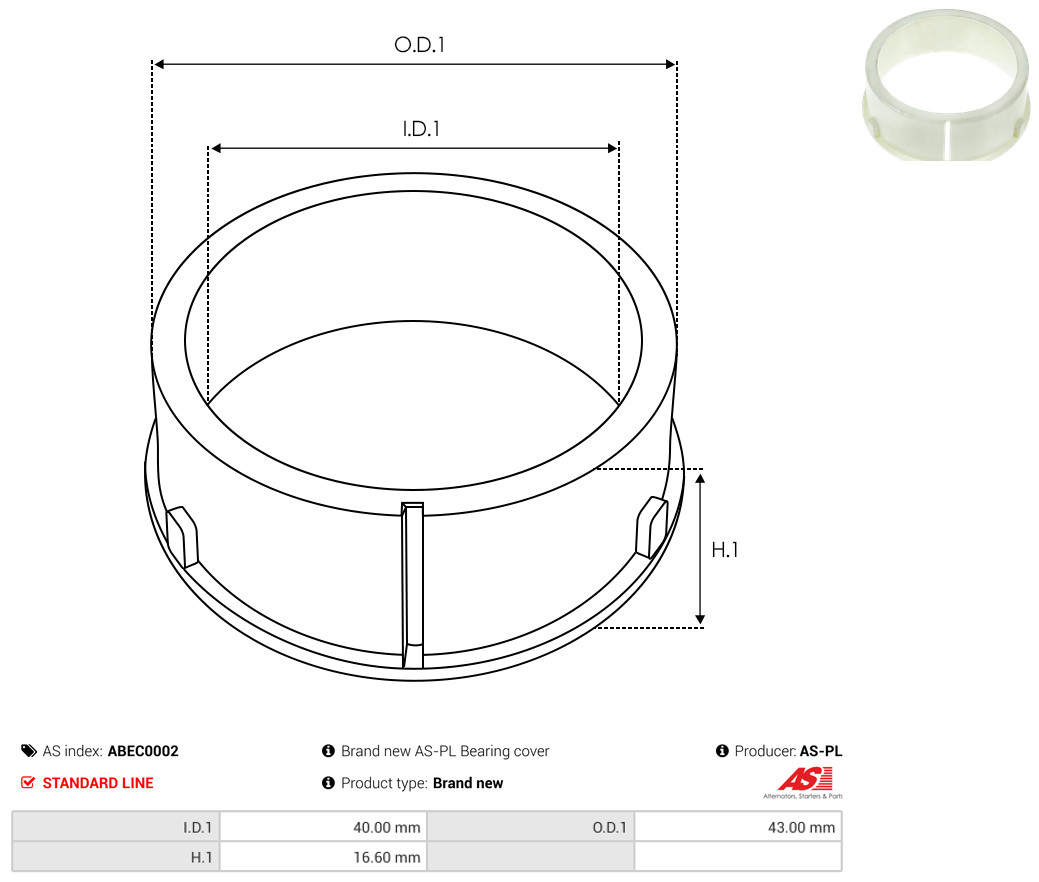 AS-PL Schutzkappe, Generator abec0002 430mm für Volvo Fiat Iveco Mercedes VW