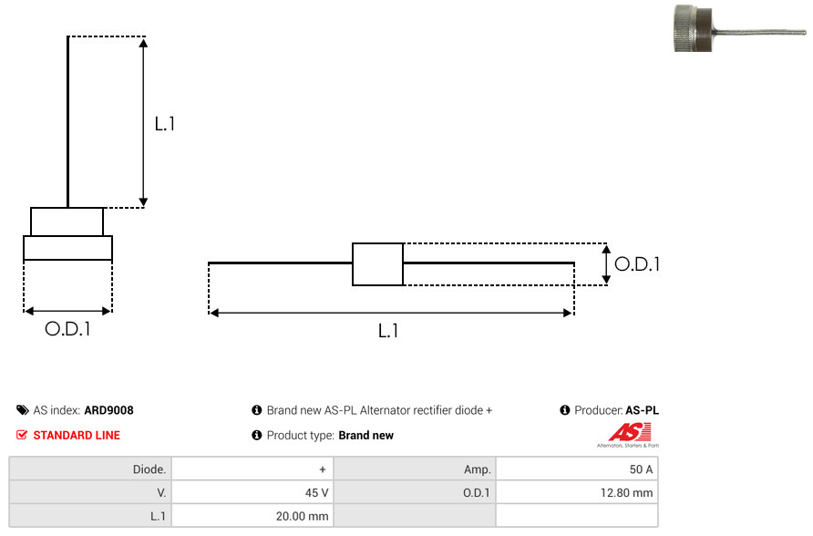 AS-PL Gleichrichter, Generator ard9008