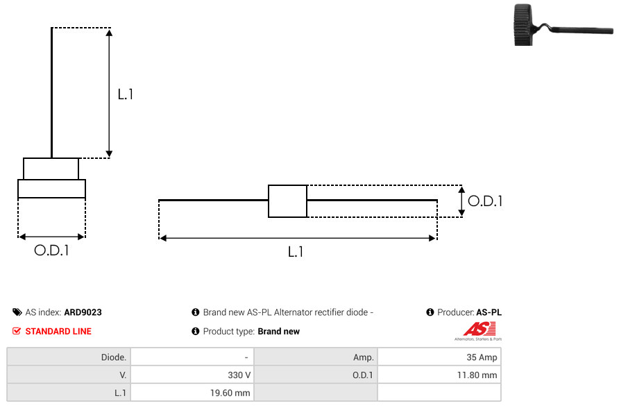 AS-PL Gleichrichter, Generator ard9023