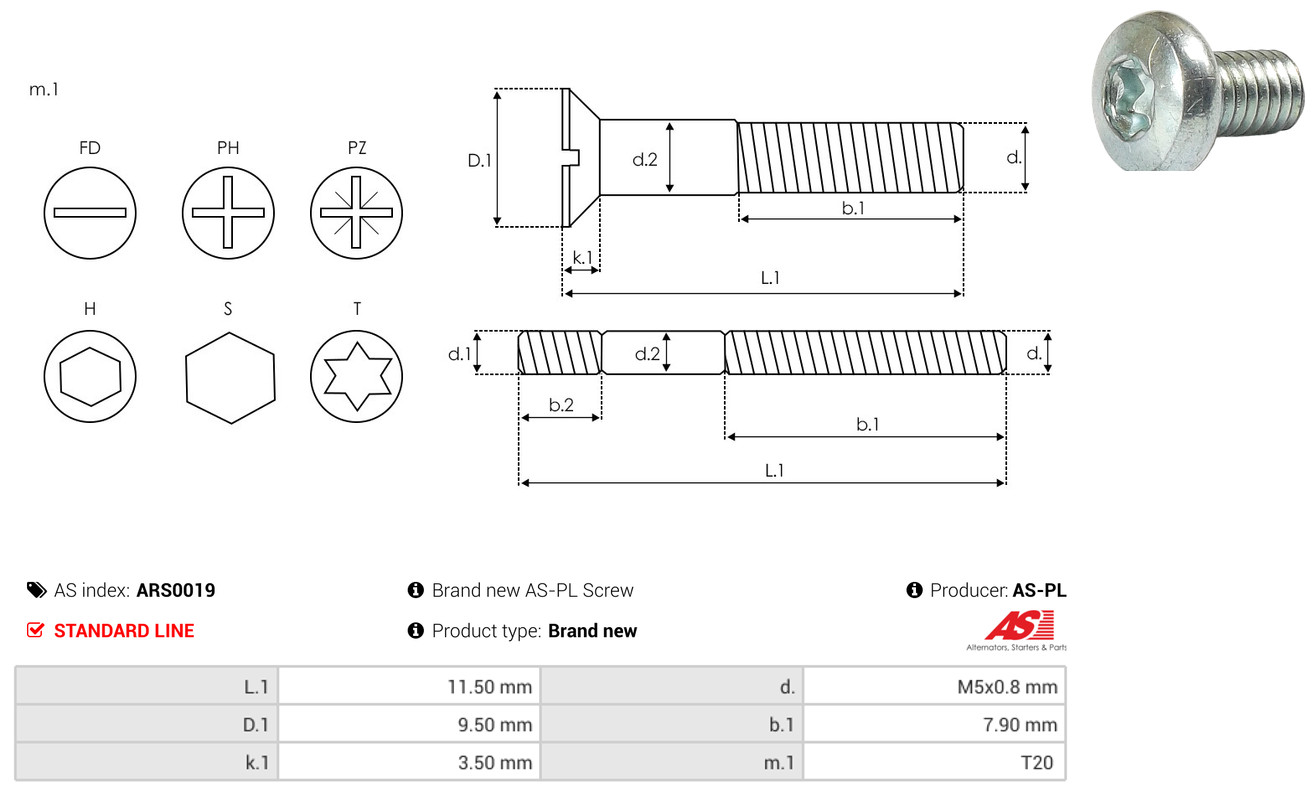 AS-PL Reparatursatz, Generator ars0019