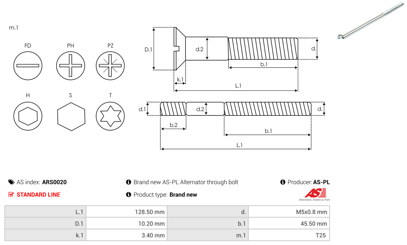 AS-PL Reparatursatz, Generator ars0020