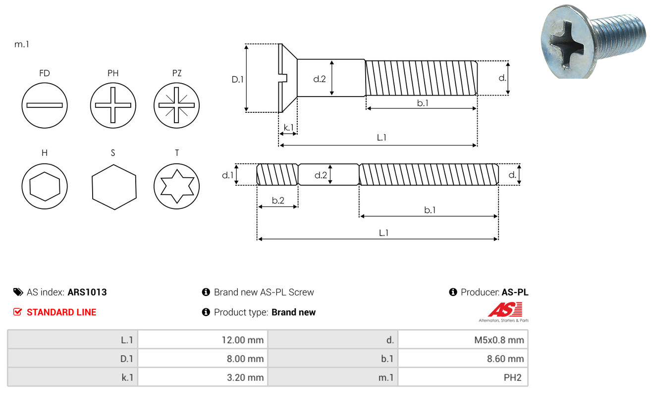 AS-PL Reparatursatz, Generator ars1013