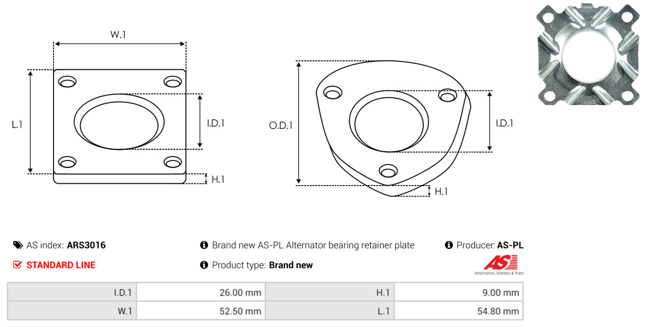 AS-PL Reparatursatz, Generator ars3016