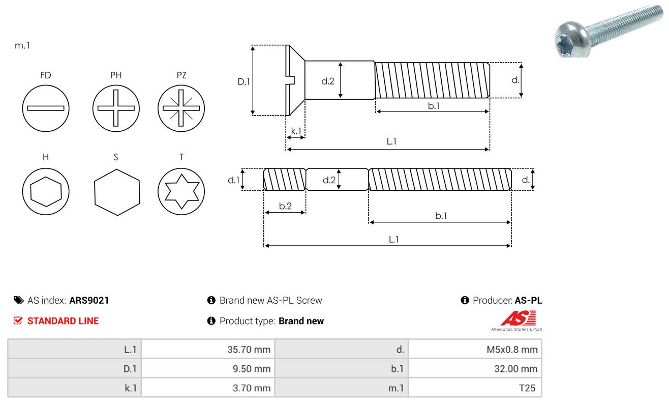 AS-PL Reparatursatz, Generator ars9021