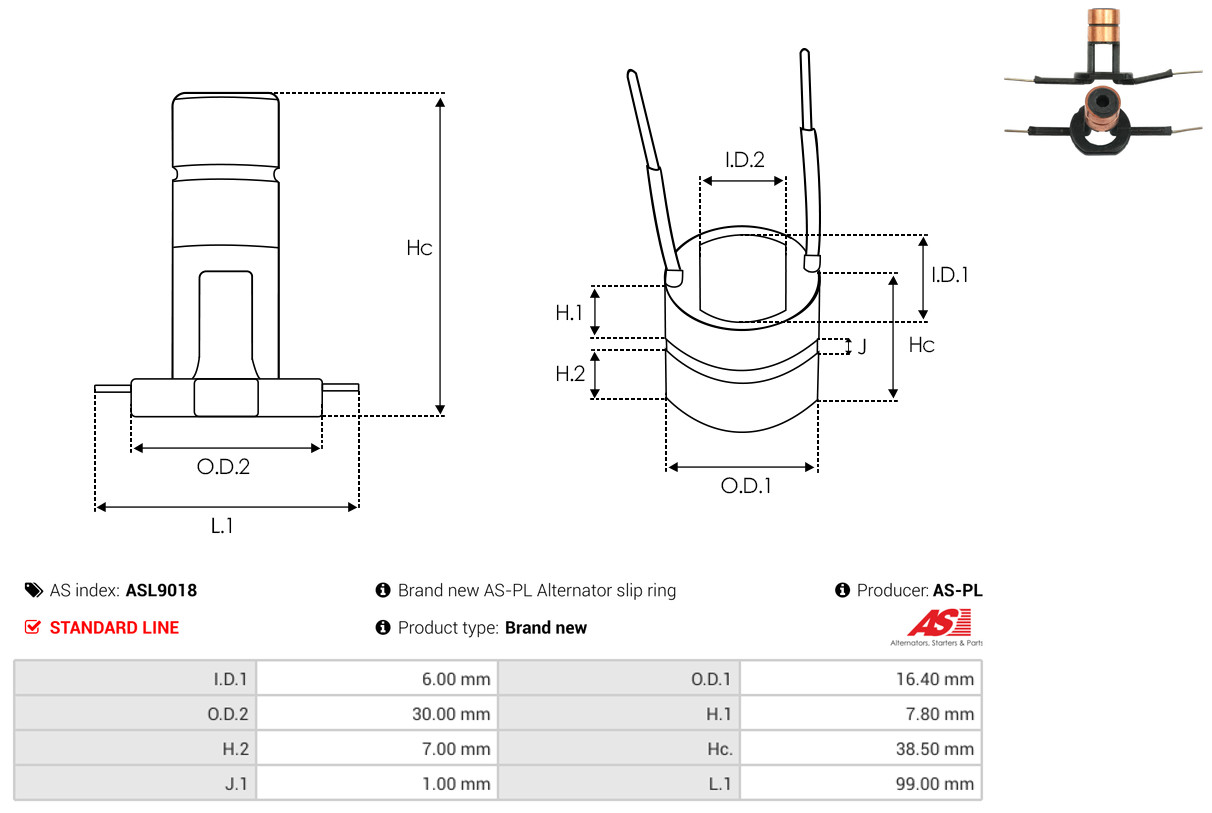 AS-PL Schleifring, Generator asl9018