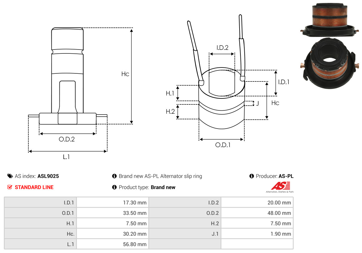 AS-PL Schleifring, Generator asl9025