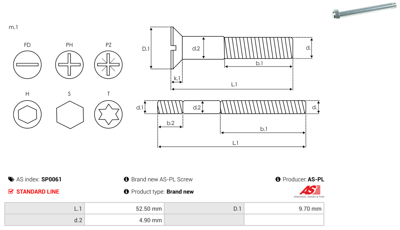 AS-PL Reparatursatz, Generator sp0061