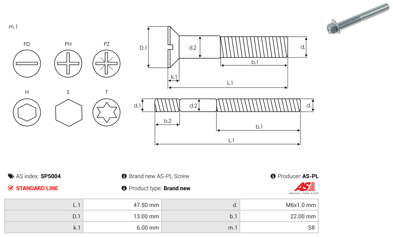 AS-PL Reparatursatz, Generator sp5004