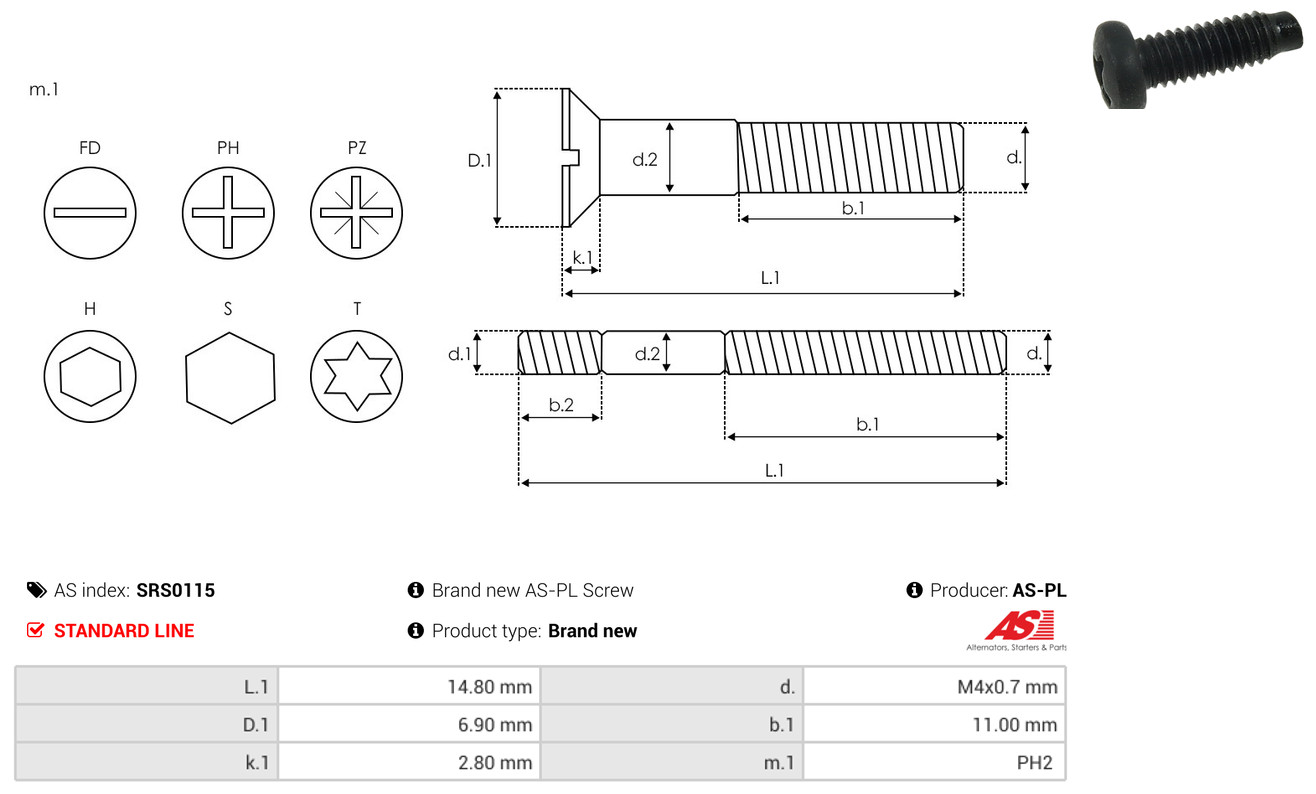 AS-PL Reparatursatz, Generator srs0115