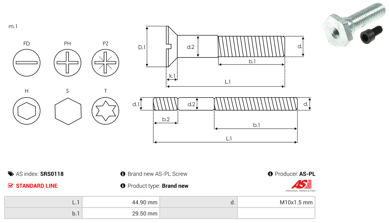 AS-PL Reparatursatz, Generator srs0118