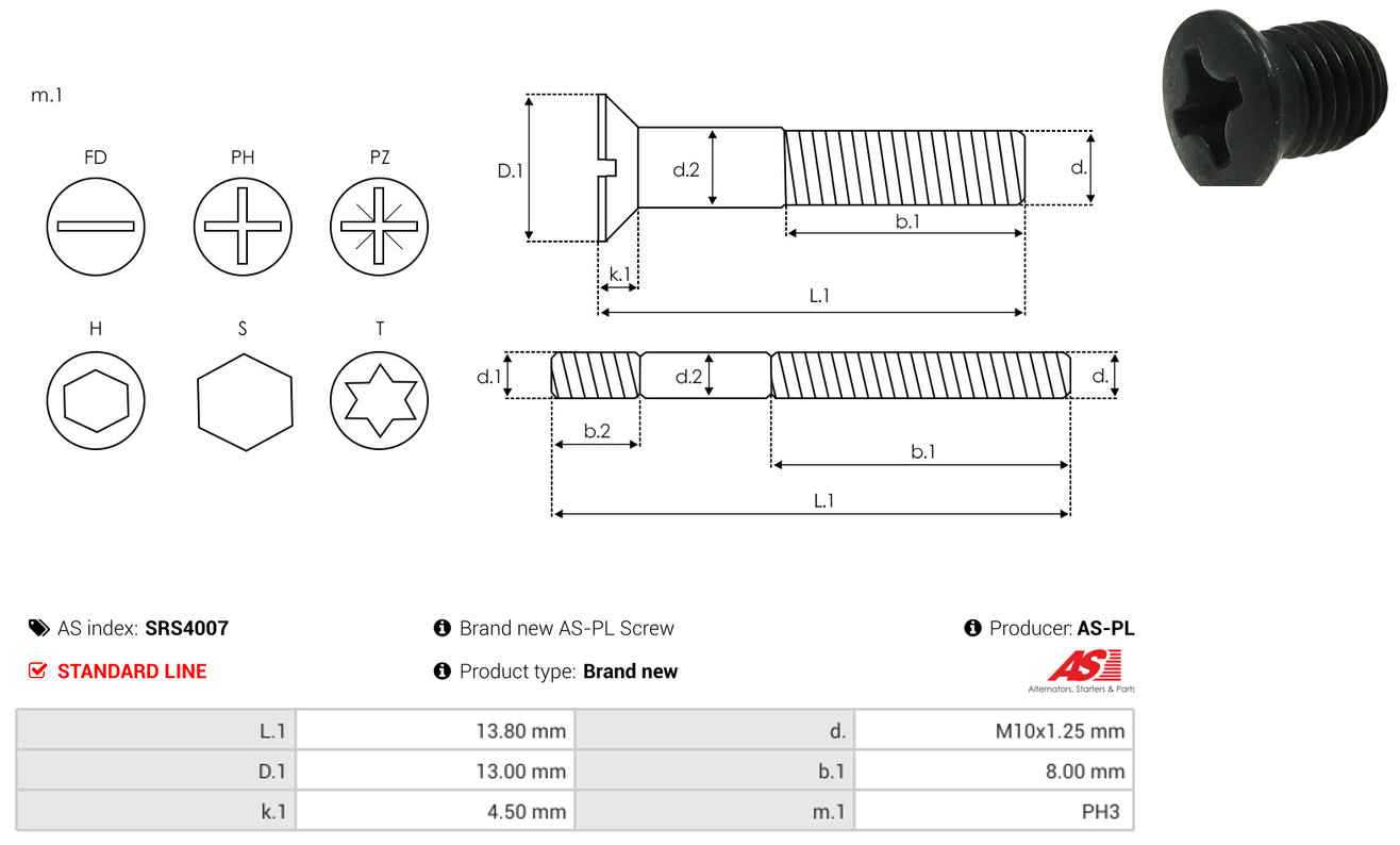 AS-PL Reparatursatz, Generator srs4007