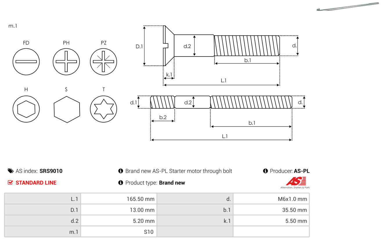 AS-PL Reparatursatz, Generator srs9010 für MITSUBISHI